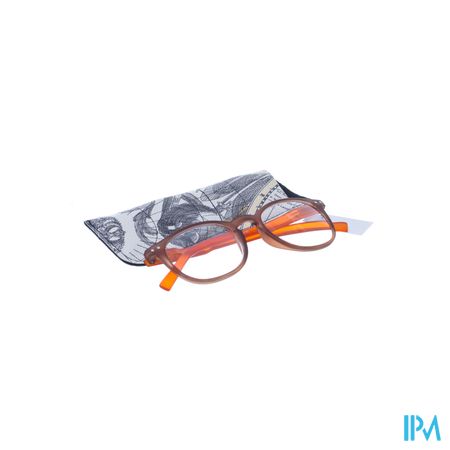 Pharmaglasses Leesbril Comp. +3.00 Brown/orange