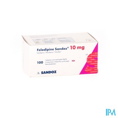 Felodipine Sandoz Comp Retard 100 X 10mg