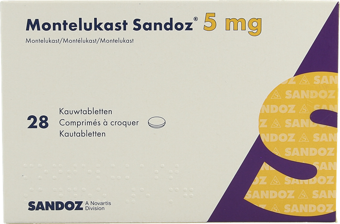 Montelukast Sandoz Kauwtabletten 28 X 5mg 2