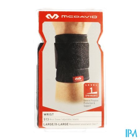 Mcdavid Wrist Brace Elastic Black l/xl 513 1