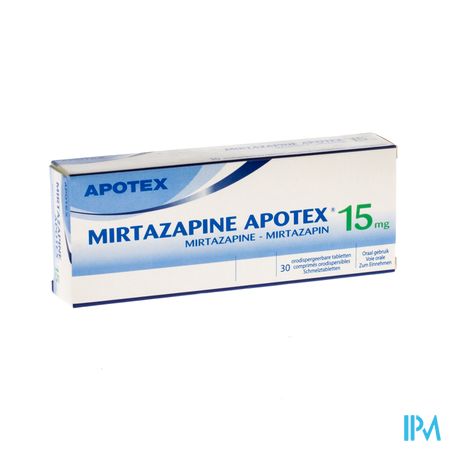 Mirtazapine Apotex 15mg Comp Orodisp 30