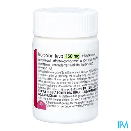 Bupropion Teva 150mg Liber.modifiee Comp 30 6