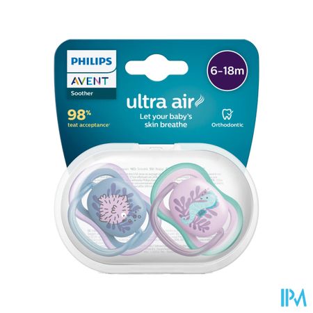 Philips Avent Fopspeen +6m Ultra Air Dieren Mix 1