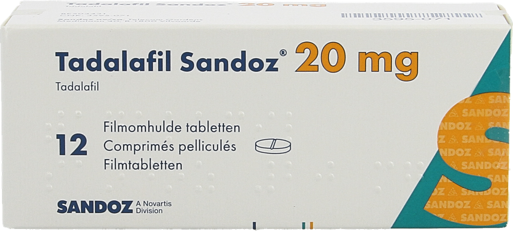 Tadalafil Sandoz 20,0mg Filmomh Tabl 12 X 20,0mg 2