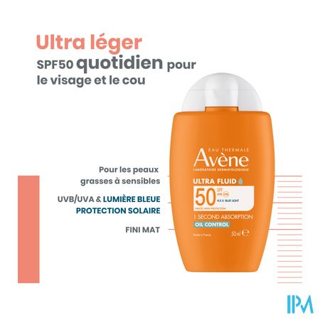 Avene Sol Spf50 Ultra Fluid Oil Cont.50ml Nf 5