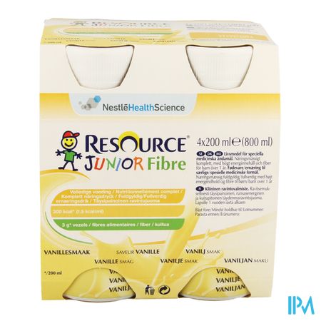 Resource Junior Fibre Vanille 4x200ml 4