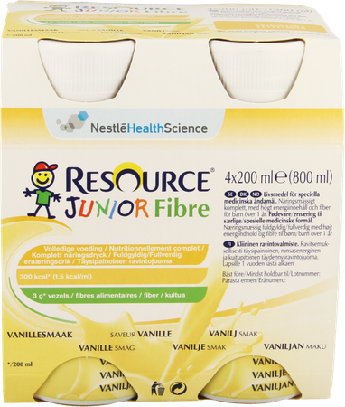 Resource Junior Fibre Vanille 4x200ml 4