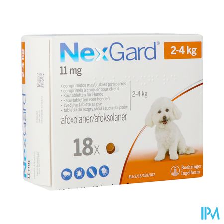 Nexgard 11mg 2- 4kg Kauwtabl 18