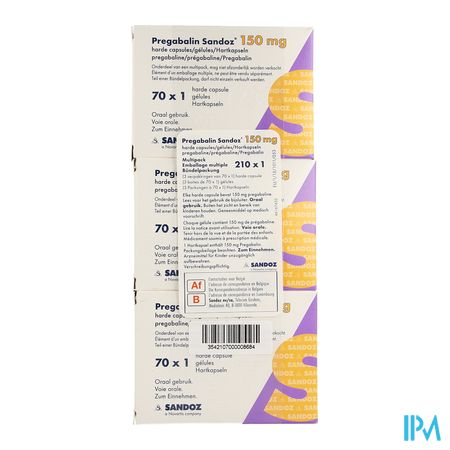 Pregabaline Sandoz 150mg Harde Caps 210 3
