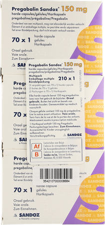 Pregabaline Sandoz 150mg Harde Caps 210 3