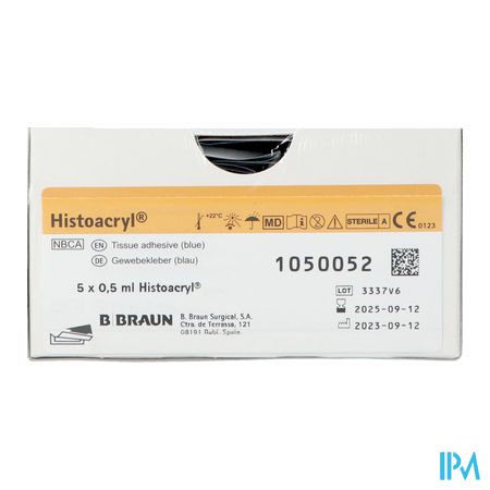 Histoacryl Weefsellijm Blauw Amp 5x0,5ml 1050052 1