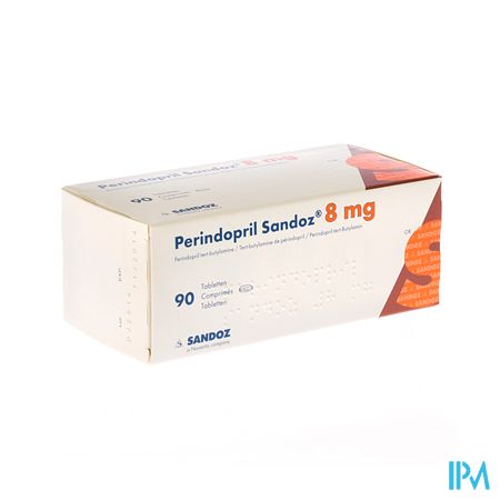 Perindopril Sandoz 8mg Sandoz Comp 90 X 8mg 1
