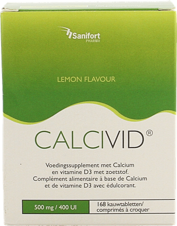 Calcivid 500mg/400ie Lemon Chew 168 2
