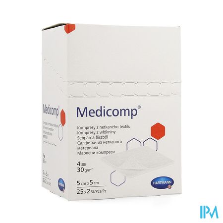 Medicomp 5x5cm 4l. St. 25x2 P/s