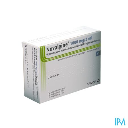 Novalgine Im/iv 1000mg/2ml Amp. 12