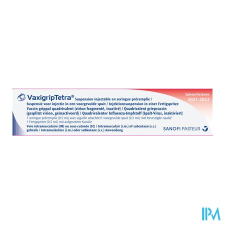Vaxigrip Tetra Susp Inj Voorgev.spuit 0,5ml 2020