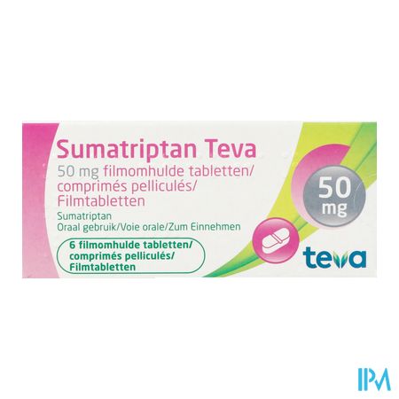 Sumatriptan Teva 50mg Comp Pell 6 X 50mg 3