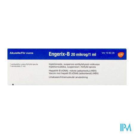 Engerix B 20 Ser Im 1ml 1