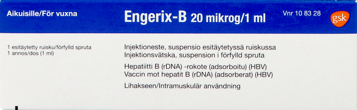 Engerix B 20 Ser Im 1ml 1