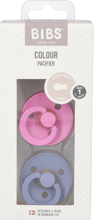 Bibs 1 Fopspeen Duo Bubblegum/peri 1