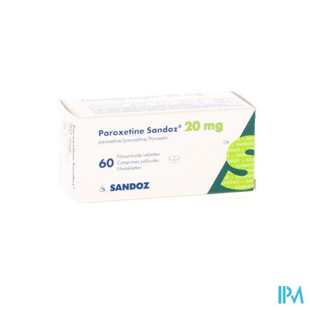 Paroxetine 20mg Sandoz Comp Pell 60 X 20mg