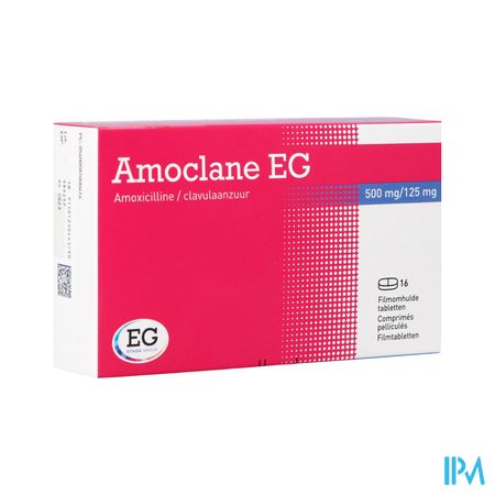 Amoclane EG 500Mg/125Mg Filmomh Tabl 16