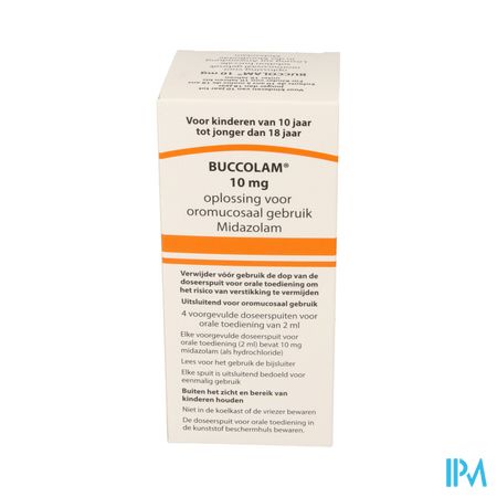 Buccolam 10,0mg Or Opl 4 Voorgev Dos Spuit 2,0ml 1