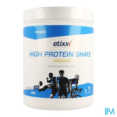 Etixx High Protein Shake Vanilla Pdr 240g 1