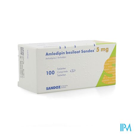 Amlodipine Besilaat Sandoz C0mp 100x5mg