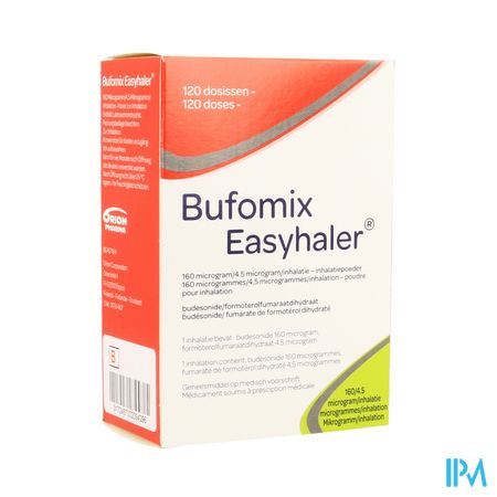 Bufomix 160mcg 4,5mcg Easyhaler Inhal Pdr Dos 120