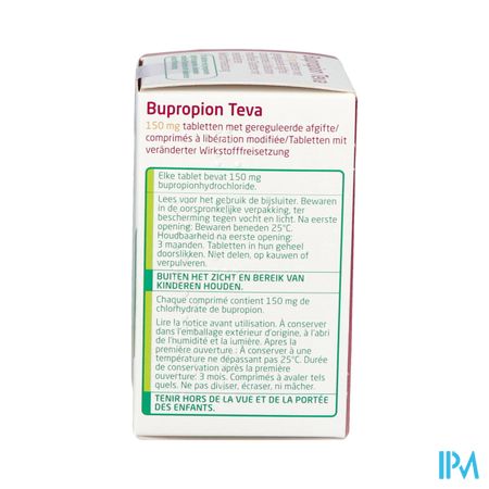 Bupropion Teva 150mg Liber.modifiee Comp 30 1