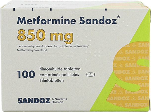 Metformine Sandoz 850mg Comp 100 X 850mg 3