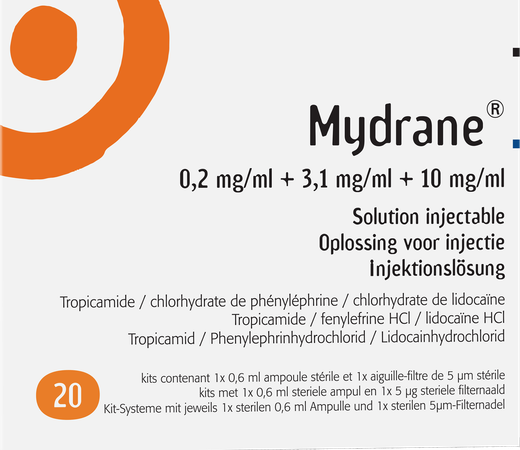 Mydrane Opl Intracamerale Injectie Amp 20 X 0,6ml 1