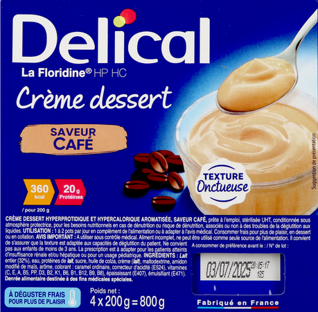Delical Creme Dessert La Floridine Koffie 4x200g 2