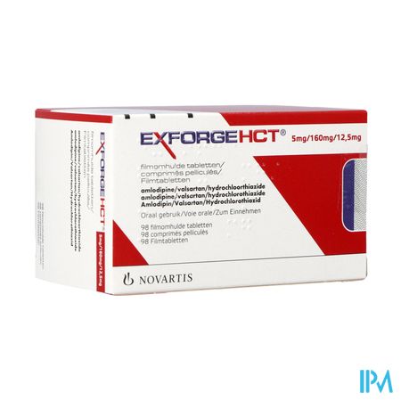 Exforge Hct 5mg/160mg/12,5mg Comp Omhulde 98