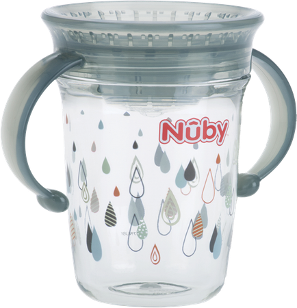 Nuby 360° Wonder Cup Uit Tritan Grijs 240ml 6m+ 6