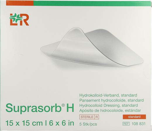 Suprasorb H Hydrocol. Standard 15x15cm 5 108831 1