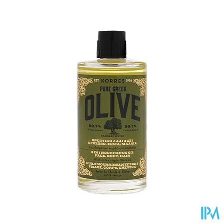 Korres Kf Huile Olive 3en1 Visage Corps Chev.100ml 2