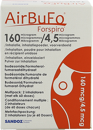 Airbufo Forspiro 160mcg/4,5mcg Inhal. 2 X 60dosis 2