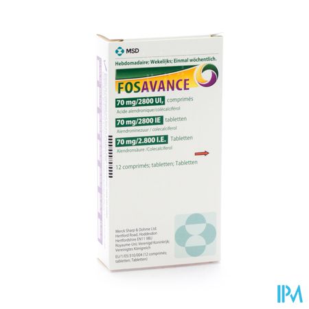 Fosavance Tabl 12 - 70mg /2800 Ui