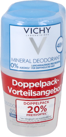 Vichy Deo Mineraal Roller 48u Duo 2x40ml 3