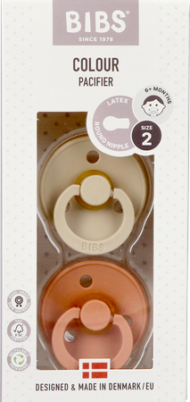 Bibs 2 Fopspeen Duo Vanilla Peach 1