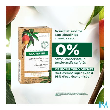 Klorane Capil. Sh Solid Mango 80g 14