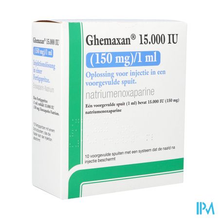 Ghemaxan 15.000ie 150mg/1,0ml Voorg.sp. 10+nldbesc