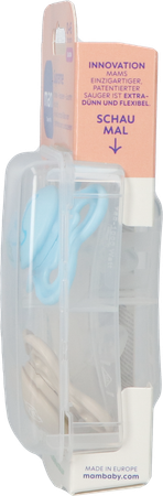 Mam Supreme Fopspeen Silicone Pure 0-6m Blue 2 4