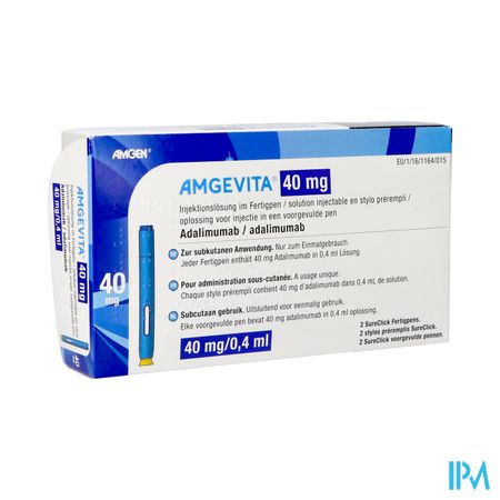 Amgevita 40mg Opl Inj 100mg/ml Voorgevulde Pen 2