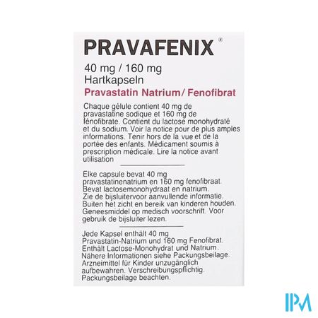 Pravafenix 40mg/160mg Caps 30
