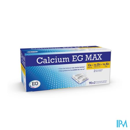 Calcium EG Max K2 1G/1000Ui/75Mcg Comp Pell 90X2