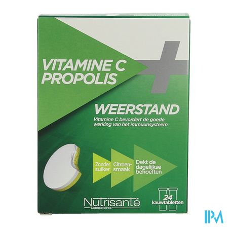 Vitamine C+propolis Kauwtabl Tube 2x12 5