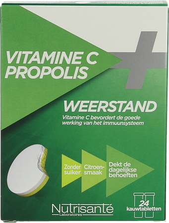Vitamine C+propolis Kauwtabl Tube 2x12 3